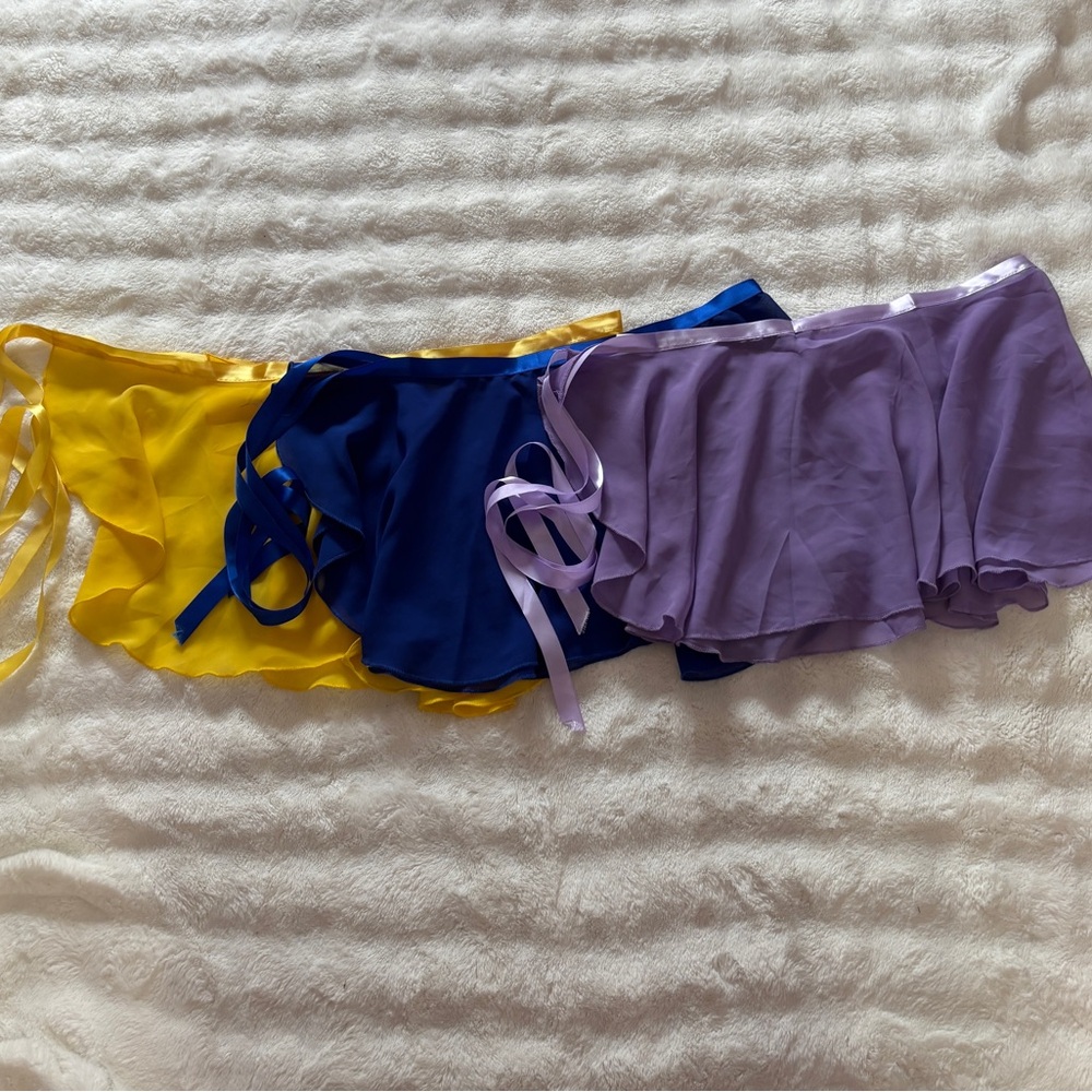 Colorful Sheer Ribbon Ballerina Skirts 3-Pack